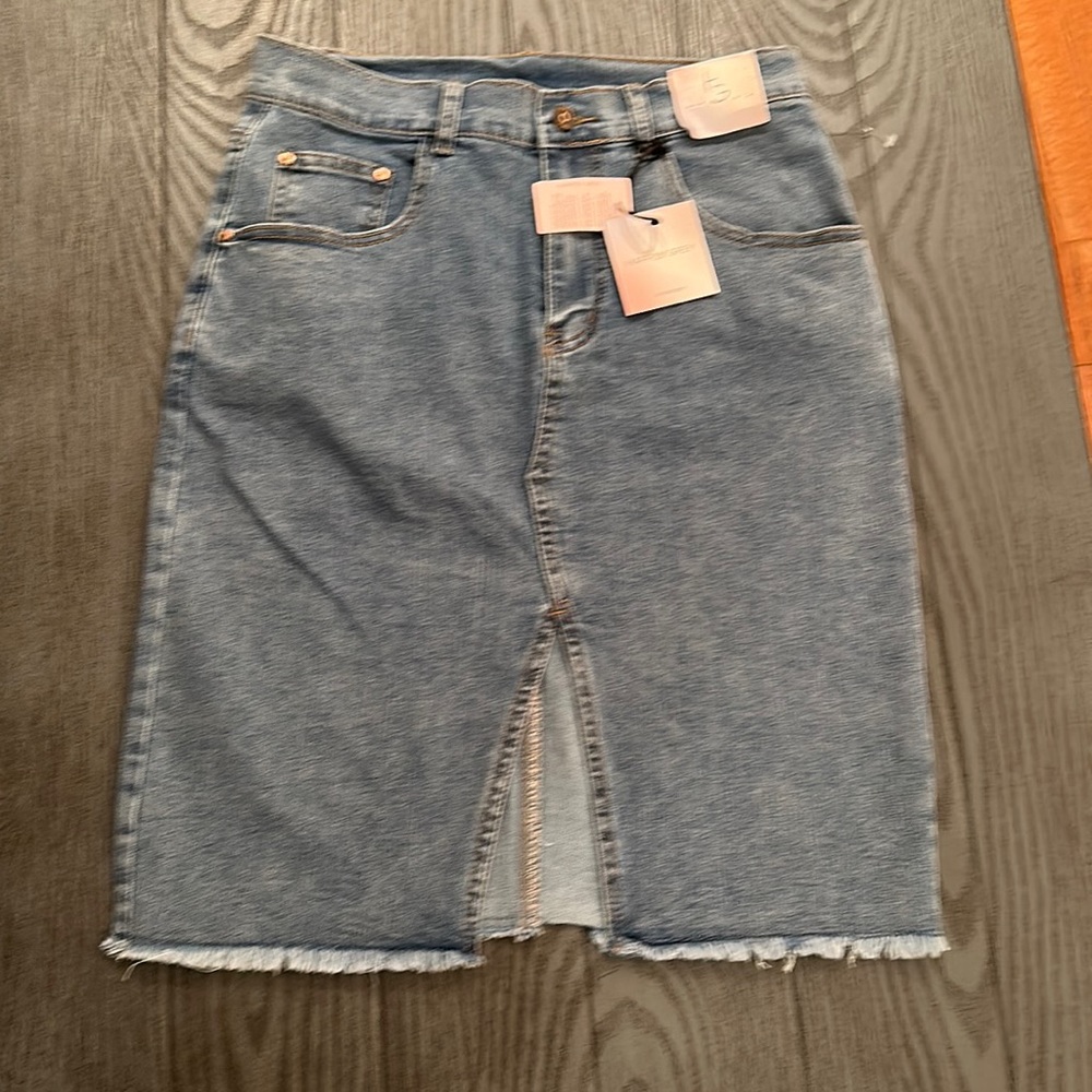 Happily Grey Denim Skirt - New with tags